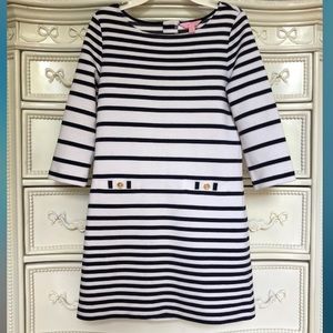 Lilly Pulitzer striped shift dress girls 12-14 Xl dressy
